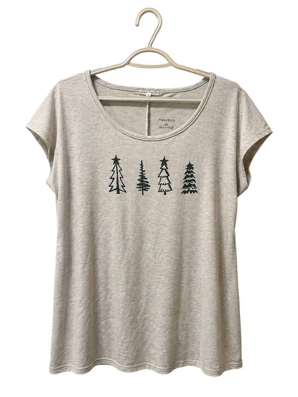 Maurices Grey Pine Tree Graphic Short Sleeve T-Shirt - Size XL